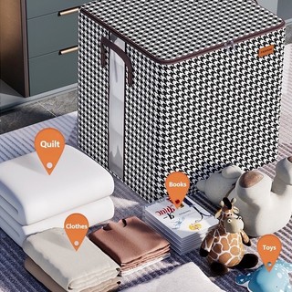Hộp Đựng Quần Áo Răng Sói 100L Gấp Gọn Tiện Lợi