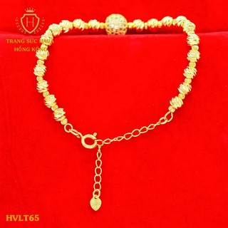 Lắc Tay, Vòng Tay Nữ Một Hạt Bi Xi Mạ Vàng Non Cao Cấp - Trang Sức Hava Hong Kong - HVLT65
