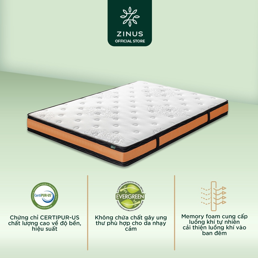 Ảnh Nệm Lò Xo Độc Lập Zinus Foam Mát Gel Mát Thế Hệ Mới Dày 20cm - 8in Spring Mattress 2