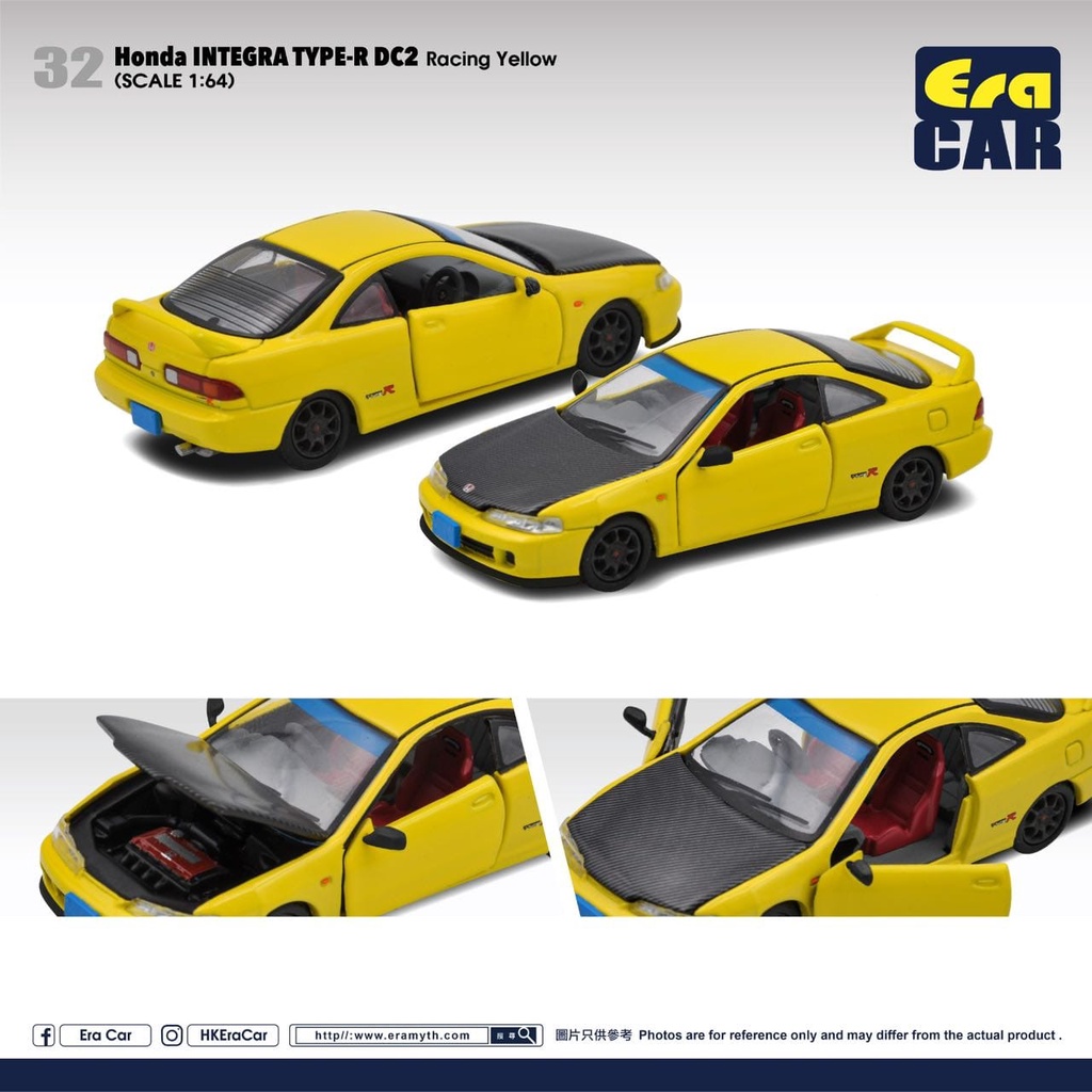 MÔ HÌNH 1:64 ERA CAR - Honda INTEGRA TYPE-R DC2 (Racing Yellow ...