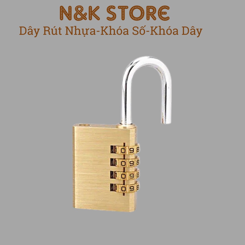 Ổ khóa số chất liệu đồng, khóa số mini, khóa vali khóa tủ bền chắc