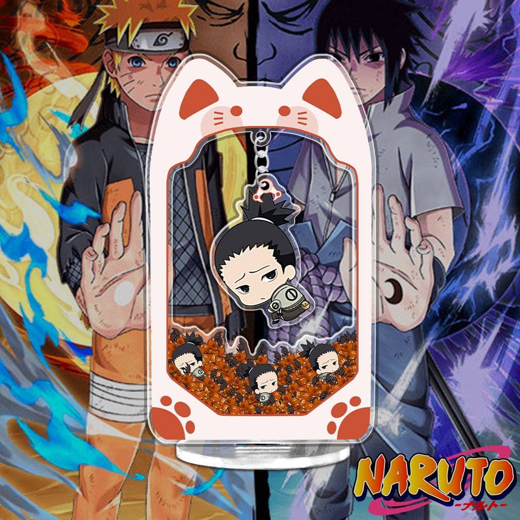 Mô hình gắp thú bông Naruto standee chibi các nhân vật naruto sasuke itachi gara kèm móc khóa 15cm phụ kiện