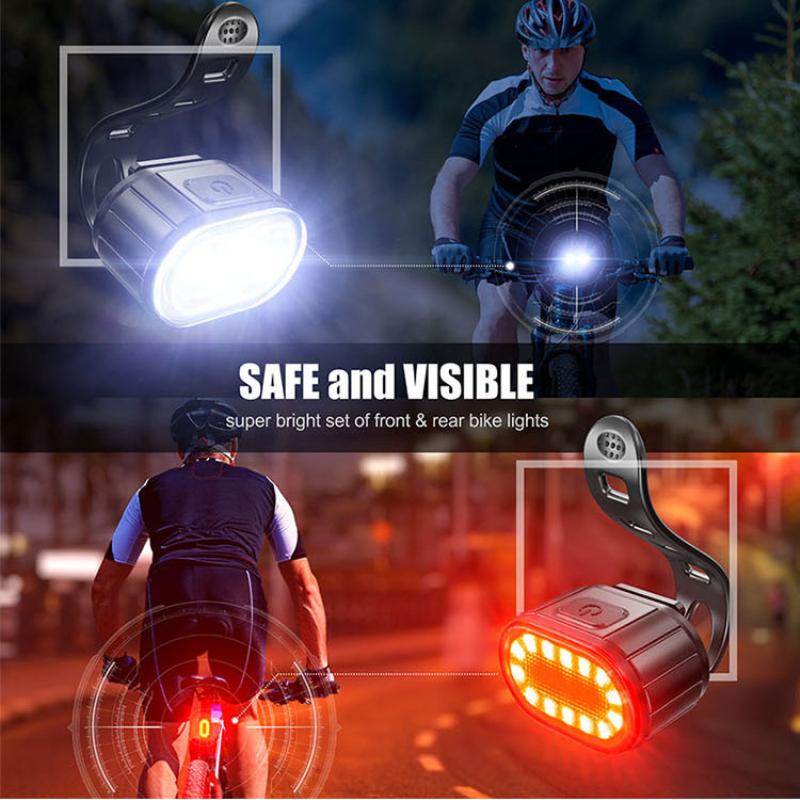 BUCKLOS Đèn LED Xe Đạp Đèn Hậu Chống Nước Đi Đêm Đèn Cảnh Báo MTB Đèn Xe Đạp Đường Bộ USB Di Động Sạc