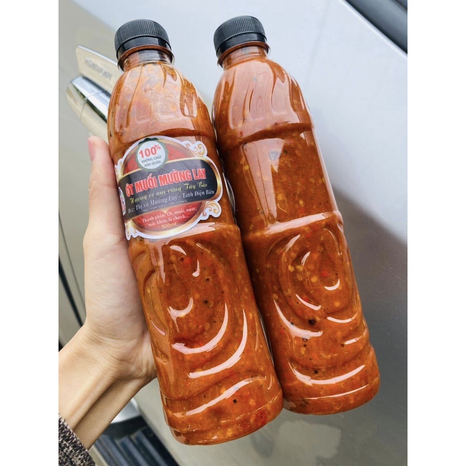 Tương Ớt Mường Lay (Lọ 500ml) Muối Ớt Đặc Sản Dân Tộc Thái Điện Biên , Hàng Chuẩn Nhà Làm
