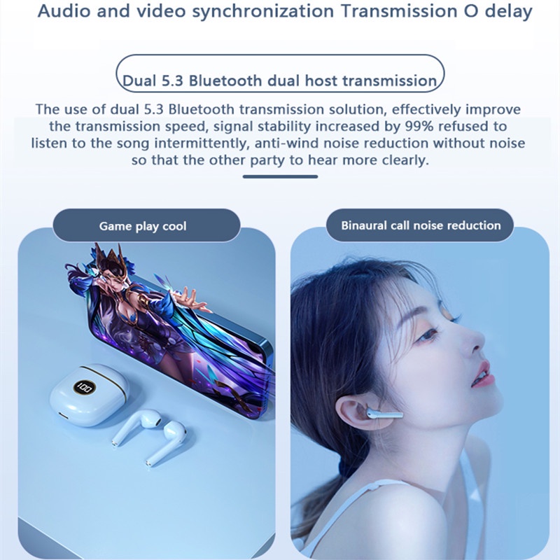 Tai nghe không dây TZUZL X88 TWS Bluetooth 5.3 HD kép tích hợp micro mới 2024 - ảnh 4