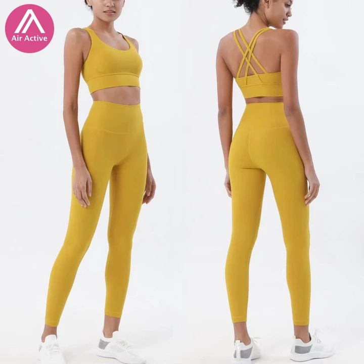 AirActive Set đồ thể thao nữ Set Đồ TậP GồM Bra + QuầN Lưng Cao + ÁO Thun Thể Thao ThờI Trang Cho Nữ