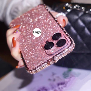 Kim Cương Lấp Lánh Kim Loại Ốp Lưng Kim Cương Giả Bling Dành Cho iPhone 14 13 12 11 Pro Max Mini Plus Dành Cho iPhone14Plus iPhone12Mini