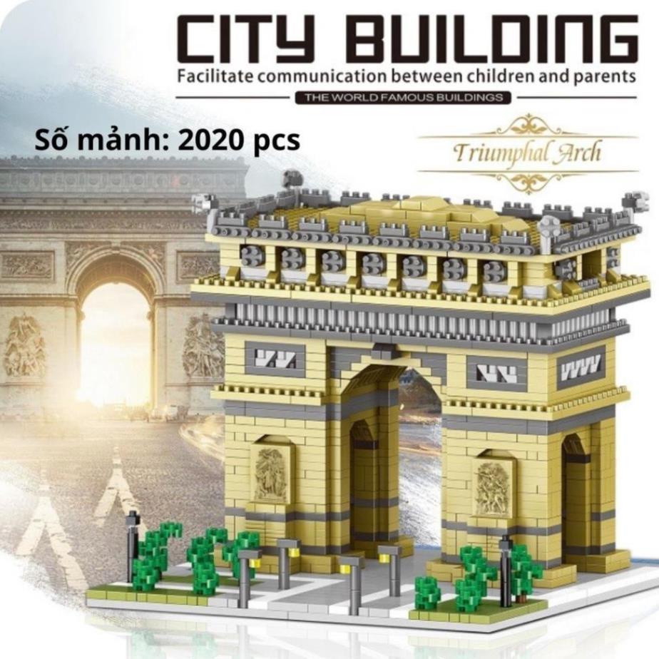 Đồ chơi lắp ráp xếp hình kỳ quan thế giới Có sách hướng dẫn ghép [Cực lớn 5500 chi tiết]