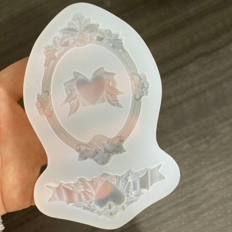 Khung Ảnh Trái Tim DIY từ Nhựa và Silicone - Tự Tạo Mặt Dây Chuyền & Móc Khóa