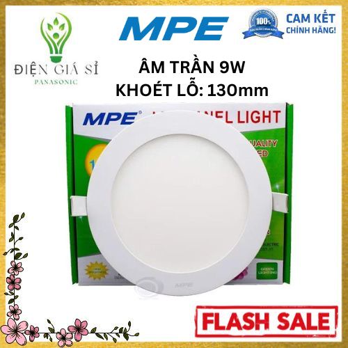 Đèn Âm Trần 9w(RPL-9T) Chính Hãng MPE, Khoét Lỗ 130mm(Bảo Hành 2 Năm ...