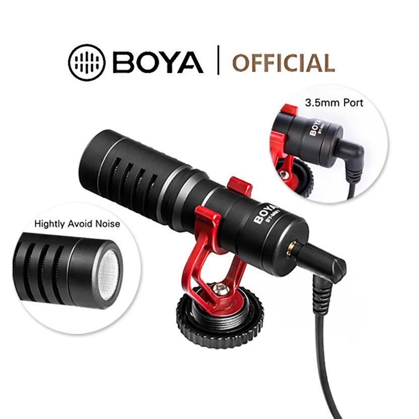 BOYA BY-MM1 Micro Shotgun Cardioid Condenser Dùng Cho Quay Video Điện Thoại, Máy Ảnh, PC