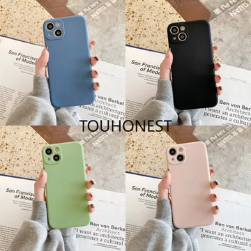 Ốp Điện Thoại Silicon Mềm Hình Vuông Mini Cho Casing For iPhone 13 Pro Max Case iPhone 14 Pro Max iPhone 14 Plus Case iPhone 12 Mini Square Soft Silicone Mobile Phone Case