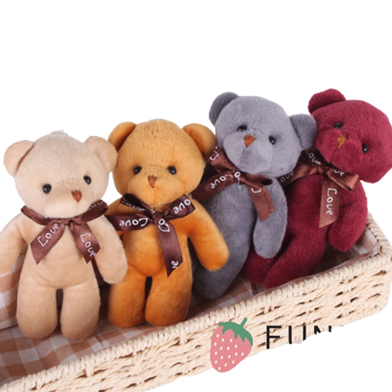 Móc Khóa Hình Gấu Teddy Nhồi Bông Dễ Thương