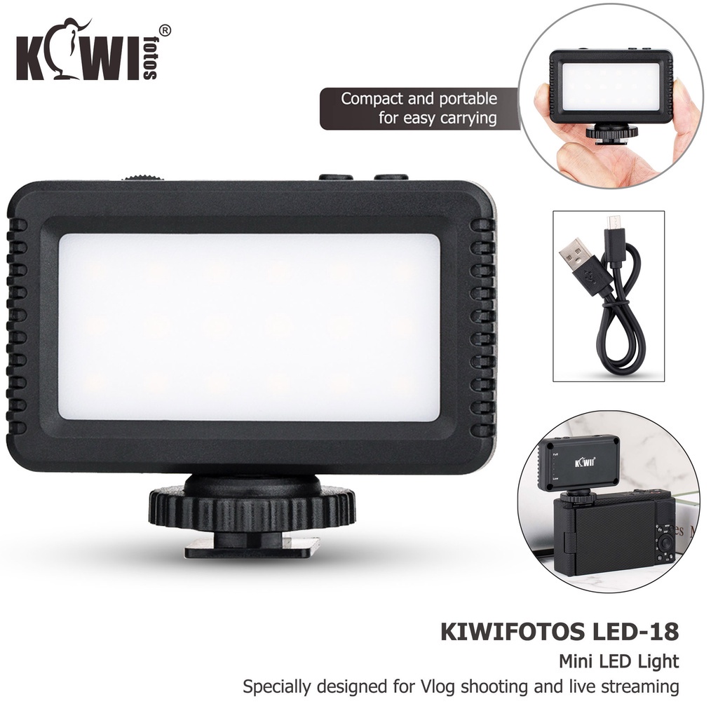 Kiwifotos Mini LED Lấp Đầy Ánh Sáng Cho Máy ảnh Sony ZVE10 II ZV1F ZV1 ...