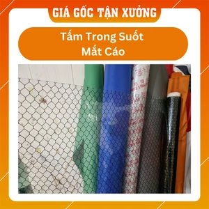 Bạt Nhựa Trong Suốt PVC Chống Thấm Mắt Cáo (khổ 1,4m dày 0,3mm)