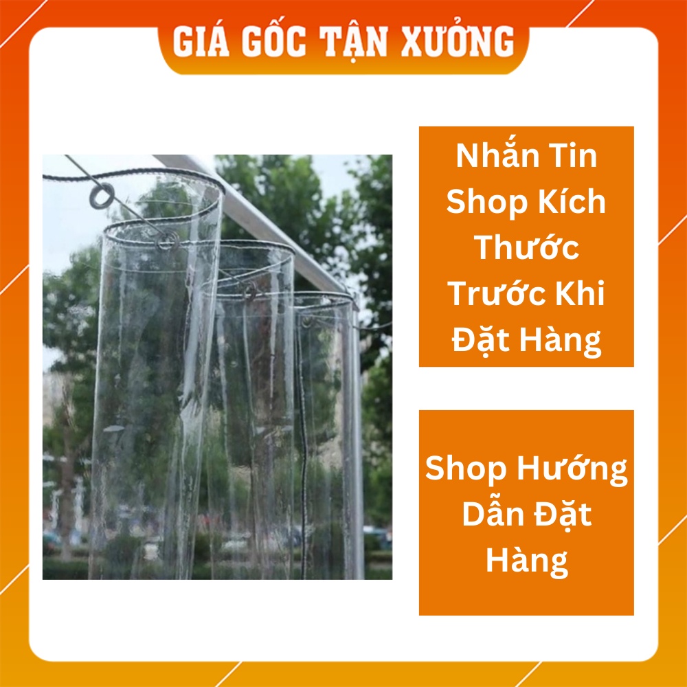 [Free Đóng Khuy - May Viền] Bạt Nhựa Trong Suốt PVC Chống Thấm Mắt Cáo (khổ 1,4m dày 0,3mm)