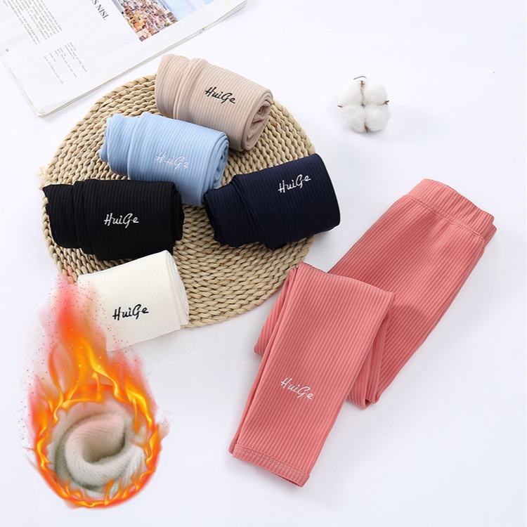 Trẻ Em Lông Cừu-Quần Legging Bé Gái Quần Dài Dày Quần Legging Mặc Ngoài Bé Gái Quần Dài Quần Co Giãn Quần Ấm Áp