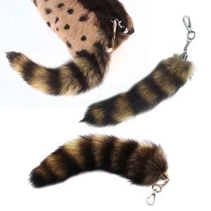 Yoo Đuôi Móc Khóa Móc Khóa 28cm Đuôi Động Vật Móc Chìa Khóa Pompoms Móc Khóa Túi Đựng Xe Móc Khóa Hangbag Móc Khóa