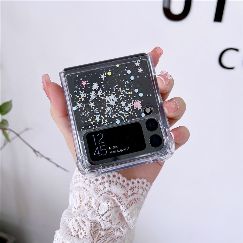 Ốp Điện Thoại Epoxy Chống Sốc Lấp Lánh Cho Samsung Galaxy Z Flip 4 Z Flip 3 5G Z Flip 4 Zflip3 Z Flip4 Z Flip 3