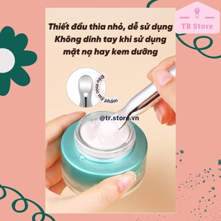 Cọ mặt nạ cao cấp bạc hai trong một đầu silicon và lông nilon