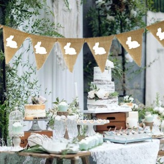 ASDFGER Vải Bố Tiệc Vintage Trang Trí Lễ Phục Sinh Vui Vẻ