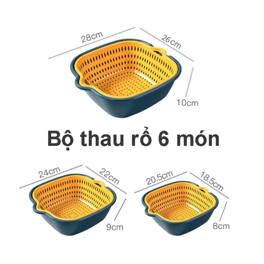 Bộ Thau Rổ 6 Cái Tiện Dụng | Shopee Việt Nam