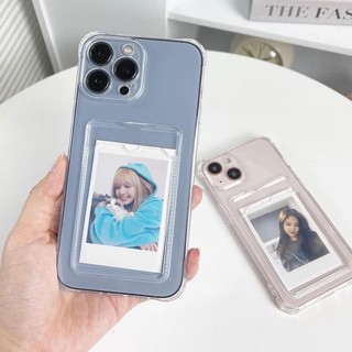 Ốp điện thoại tpu chống sốc có ngăn đựng thẻ tiện lợi cho iPhone 11 12 13 14 15 Pro Max Plus Mini Plus X XR XS Max ct196