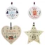 Đồ trang trí Giáng sinh Treo Bauble Gỗ Năm Khóa 2020