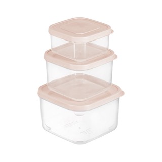 Bộ 3 hộp thực phẩm vuông Inochi - Hokkaido (Bộ 500/1000/2000ml và Bộ 750/1500/2500ml)