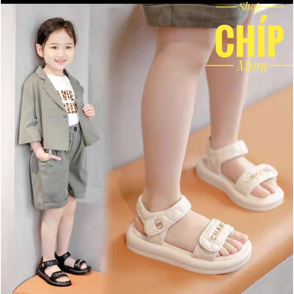 sandal bé gái dép quai hậu cho bé gái siêu nhẹ da PU mềm cho bé đi học đi chơi cho bé từ 1 tuổi QCCC full hộp 2249