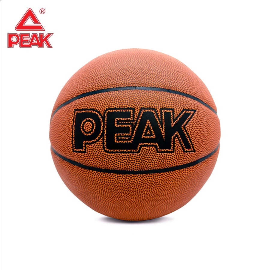 Ảnh Bóng rổ da pu size 7 PEAK Q1231990 - Quả bóng rổ da outdoor, banh bóng rổ tặng kèm bộ phụ kiện 1
