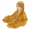 Jifang Khăn Choàng Cổ Chiffon Màu Trơn Kiểu Chéo WJ927