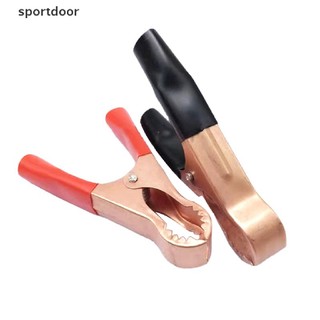 Bộ 2 Kẹp Kiểm Tra Điện Cá Sấu 30A Đỏ + Đen Cho Ô Tô