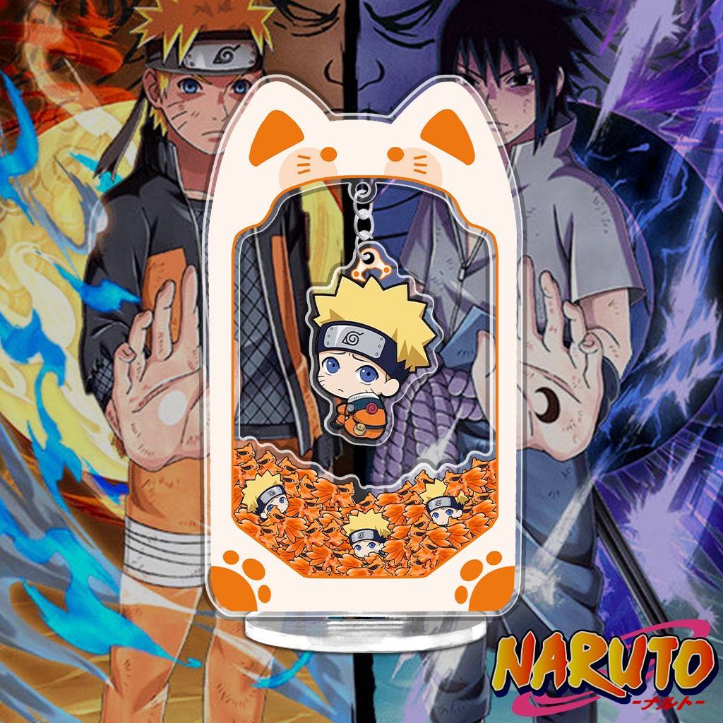 Mô hình gắp thú bông Naruto standee chibi các nhân vật naruto sasuke itachi gara kèm móc khóa 15cm phụ kiện