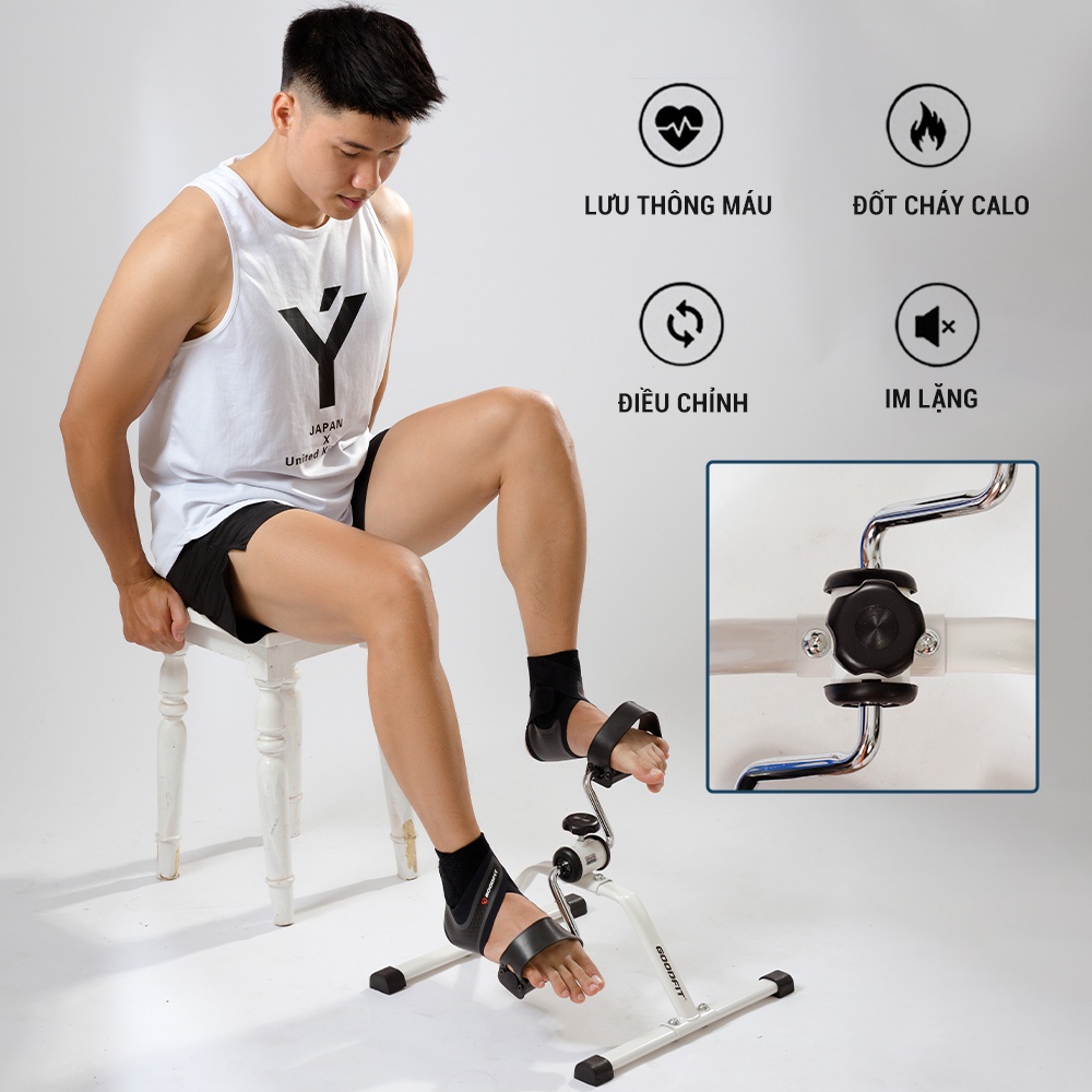 Xe đạp thể dục mini tháo lắp tại nhà, văn phòng GoodFit GF003MB