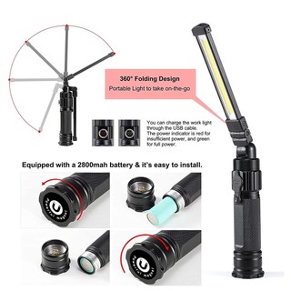 Đèn LED làm việc COB Đèn pin LED có thể sạc lại Đèn pin di động để cắm trại, chiếu sáng khẩn cấp