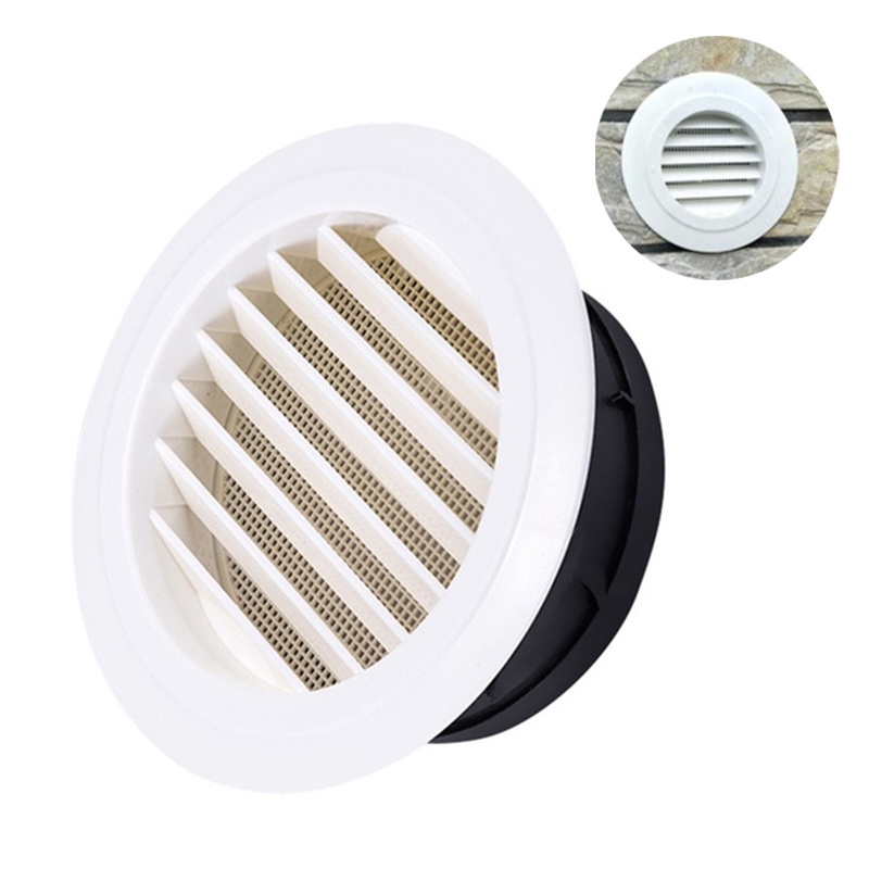 Lưới tản nhiệt thông gió gắn bên ngoài tường bằng nhựa hình tròn tiện dụng
