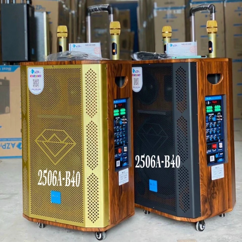 Loa kéo AZPro 2506A - Bản cải tiến có reverb - Loa kéo di động 3 ...