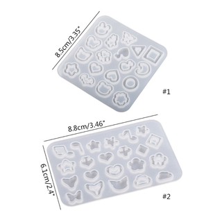 Khuôn Silicone Đổ Resin Hình Vuông / Ngôi Sao Làm Trang Sức DIY