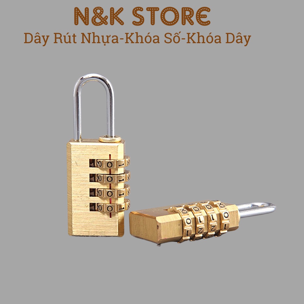 Ổ khóa số chất liệu đồng, khóa số mini, khóa vali khóa tủ bền chắc
