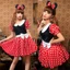 Trang phục Cosplay Mickey Minnie bằng vải Polyester hợp thời trang cho Halloween và nhập vai