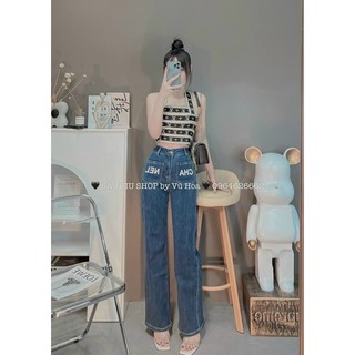 Áo len mongtoghi băng quấn siêu giãn cá tính chéo lưng croptop 089