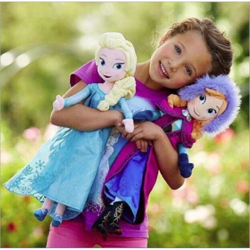 2018 Sốt Elsa Và Anna 40cm 50cm Búp Bê Sang Trọng Kid Vui Vẻ Mới