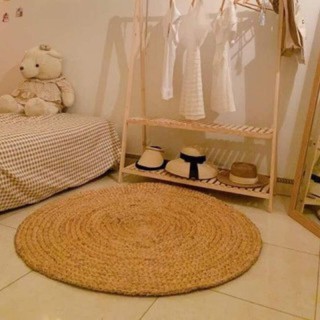 Thảm Lót Lục Bình Đường Kính 1.5m NEOP (Bèo Tây) - Tròn Vintage - Lót Sàn - Thảm Ngồi - Trang Trí - Chụp Ảnh Sản Phẩm