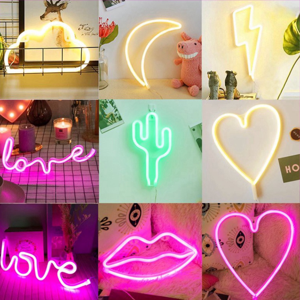 Đèn led neon trang trí Ledlin Nhiều mẫu đa dạng decor phòng trang trí ...