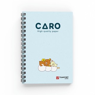 Sổ tay caro lò xo A5 TUANVIET BOOKS 120 trang, phù hợp ghi chép, nhật ký