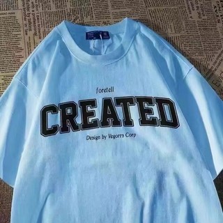 [ Rẻ vô địch ] Áo thun cotton tay lỡ dáng rộng unisex - CREAT