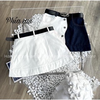 CHÂN VÁY HAI MÀU CHẤT KAKI JEANS(ẢNH THẬT)