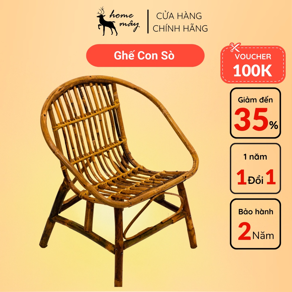 Combo Bộ Ghế mây tre và Bàn gỗ xà cừ HOME MÂY - Sản phẩm phù hợp cho quán Cafe