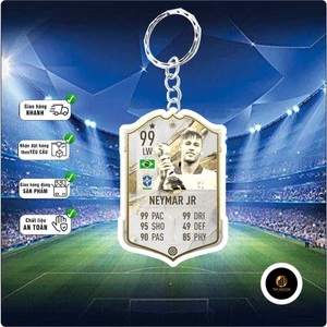 Móc khóa neymar, móc khóa cầu thủ - móc khóa mica trí decor